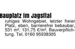 Grundstück zu kaufen in 74259 Widdern, Bauplatz im Jagsttal ruhiges Wohngebiet, letzter freier Platz, e