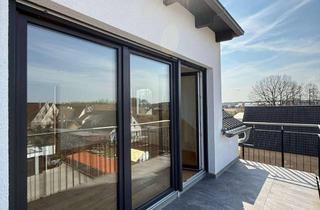 Wohnung kaufen in 90530 Wendelstein, ! ERSTBEZUG sofort ! 3-Zi-DG-Wohnung mit großem Balkon, Einbauküche und Stellplatz, KfW-55