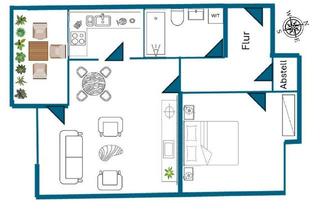 Wohnung kaufen in 82024 Taufkirchen, Taufkirchen - Attraktive 2-Zimmer-Wohnung mit Süd-Balkon und Stellplätzen