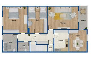 Wohnung kaufen in 86720 Nördlingen, Nördlingen - Wohnung 120qm im 2 OG