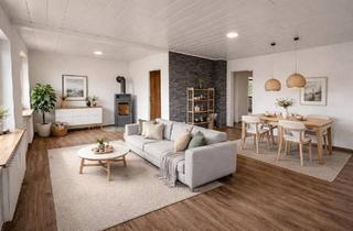 Wohnung kaufen in 97490 Poppenhausen, Poppenhausen - Helle 2-Zimmerwohnung mit Balkon, Schwedenofen & Blick ins Gru-776-ne