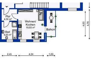 Wohnung kaufen in 09212 Limbach-Oberfrohna, Attraktiv renovierte Einzimmerwohnung