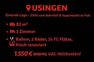 Wohnung mieten in Bahnhofstr. 22d, 61250 Usingen, Helle, frisch renovierte 3-ZWG mit Balkon, 2 Bädern und Tiefgarage in ruhiger Bestlage von Usingen