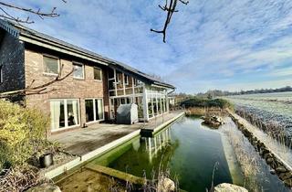 Haus kaufen in Bahnhofstraße 55a, 21787 Oberndorf, Großzügiges Architektenhaus (317m2) mit Schwimmteich, Feldrandlage u. Wellnessbereich