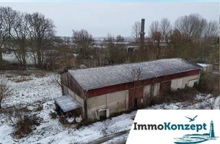 Gewerbeimmobilie kaufen in 18239 Satow, Lagerhalle mit ca. 390m² Fläche, angrenzendem Teich & ca. 6.850m² Grundstück bei Satow!