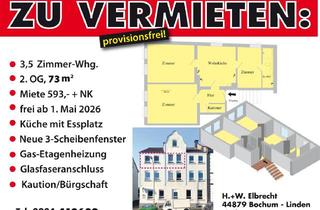 Haus mieten in Lindener Straße 76, 44879 Bochum, Bochum - sonnige 3-Zimmer-Whg. frei