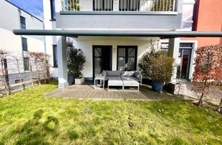 Immobilie mieten in Bavinganstraße 48, 50321 Brühl, ALBERT WOLTER 1919 IVD. Brühl-Süd, Hochwertig MÖBLIERTE neuwertige 3-Zimmer, EG, eigener Garten, TG