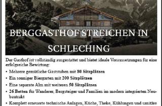 Gastronomiebetrieb mieten in 83259 Schleching, Pächter (m/w/d) für den Berggasthof Streichen gesucht