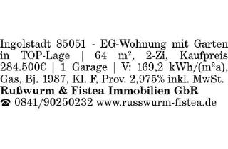 Wohnung kaufen in 85051 Ingolstadt, Ingolstadt - EG-Wohnung m. Garten