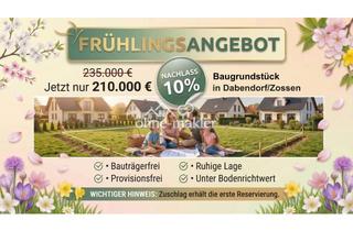 Immobilie kaufen in An Der Heide 31, 15806 Zossen, Frühlingsangebot – Nachlass 10%: Bauträgerfreies Baugrundstück unter Bodenrichtwert in Dabendorf