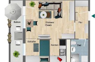 Wohnung mieten in Straße Der Dsf 35, 07937 Zeulenroda-Triebes, 1-Raum-Wohnung mit Balkon in Zeulenroda-Nord