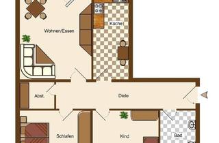 Wohnung mieten in Volksgutweg, 04769 Mügeln, Helle 3-R-Wohnung mit Balkon in frisch renoviertem Haus!