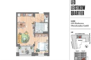 Wohnung mieten in Leo-Leistikow-Allee, 22081 Uhlenhorst, Aktuell keine neuen Bewerbungen möglich.Helle 2-Zimmer Neubau Wohnung im 1. OG in Hamburg-Uhlenhorst