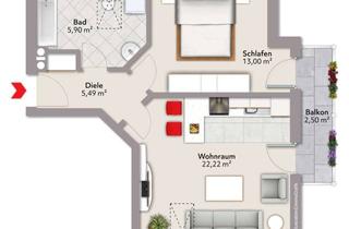 Wohnung kaufen in 86830 Schwabmünchen, 2-Zimmer-DG-Wohnung in Schwabmünchen