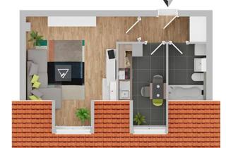 Wohnung mieten in Goldbergerstraße 70, 18273 Güstrow, neu renovierte 1-Zimmer-Wohnung mit Blick ins Grüne im Dachgeschoss