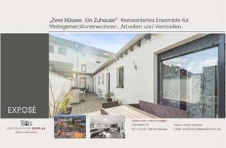 Haus kaufen in 52355 Düren, „Zwei Häuser. Ein Zuhause“ Kernsaniertes Ensemble für Mehrgenerationenwohnen, Arbeiten + Vermieten