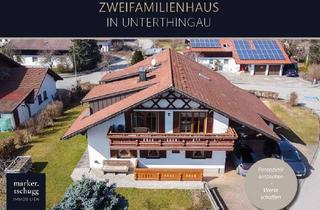 Haus kaufen in 87647 Unterthingau, Großzügiges Zweifamilienhaus mit wunderschönem Garten, Balkon und Doppelgarage in Unterthingau
