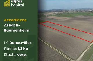 Gewerbeimmobilie kaufen in 86663 Asbach-Bäumenheim, AgrarKapital: Landwirtschaftliche Fläche in Asbach-Bäumenheim (1,3 ha)
