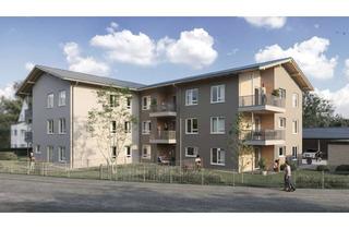 Wohnung kaufen in 83308 Trostberg, Stilvolles Wohnen mit Nachhaltigkeitskonzept - KfW-Effizienzhaus; 4-Zimmer mit Balkon
