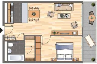 Wohnung mieten in Zollhofstraße, 67061 Mitte, 2-Zimmer-Wohnung in Ludwigshafen am Rhein