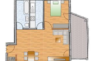 Wohnung mieten in 76669 Bad Schönborn, Schöne, gepflegte, geräumige, helle 2-ZKBB, Süd-Balkon an EINZELPERSON