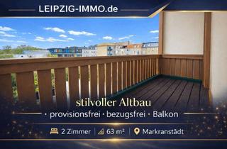 Wohnung kaufen in Albertstraße 26, 04420 Markranstädt, - BEZUGSFREI - PROVISIONSFREI - Frisch sanierte 2-Raumwohnung - BALKON -