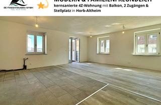 Wohnung kaufen in 72160 Horb, MODERN & FAMILIENFREUNDLICH – kernsanierte 4Z-Wohnung mit Balkon, 2 Zugängen & Stellplatz in Horb