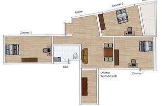 Wohnung mieten in Schwabenstraße 1a, 97078 Lindleinsmühle, All inclusive rent (alle Nebenkosten, Möbel); 3er WG-Neugründung in neu renovierter Wohnung