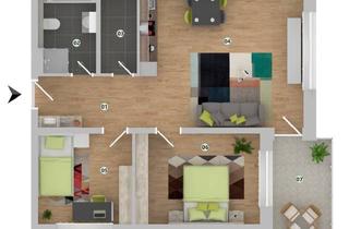 Wohnung mieten in Mainstraße 13-15, 68642 Bürstadt, Einziehen & wohlfühlen: 3Z-WHG mit Balkon, Aufzug & PV-Strom