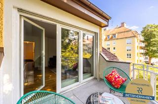 Anlageobjekt in Kufsteiner Platz, 81679 Bogenhausen, Bestlage Herzogpark: nahe dem Kufsteiner Platz & Isar. Helle 2-Zimmer-DG-Whg mit Dachterrasse & TG.
