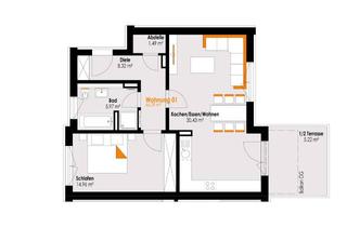 Wohnung kaufen in Kemptener Straße 10, 87669 Rieden, GROSSzügige und MODERNE 2-Zi-Whg. mit schöner Terrasse und Garten! AUFZUG! KfW-Darlehen! Whg.Nr. 1