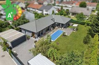Haus kaufen in 89233 Neu-Ulm, Luxuriöser Design-Bungalow (BJ 2021) mit Pool, Sauna, Klimaanlage & exklusiven Highlights