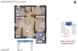 Wohnung mieten in Platanenstraße 21, 94405 Landau, Helle 3-Zimmer-Wohnung (Neubau) mit Balkon im 1. OG in Landau an der Isar