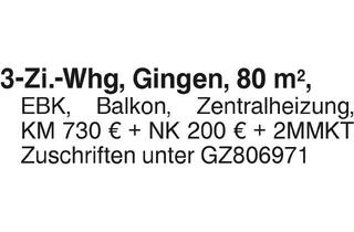 Wohnung mieten in 73333 Gingen, 3-Zi.-Whg Gingen