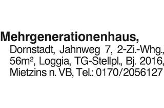 Wohnung mieten in 89160 Dornstadt, Mehrgenerationenhaus Dornstadt