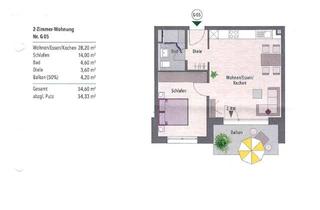 Wohnung mieten in Oskar-Schlemmer-Strasse 12, 71679 Asperg, Neuwertige 2-Zimmer Wohnung mit Balkon im 1. OG in Asperg