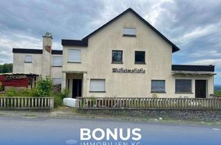 Haus kaufen in 65620 Waldbrunn, * Verkauf aus Insolvenz * Ehemaliger Gasthof und Pension "Wilhelmshöhe" * stark sanierungsbedürftig