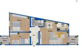 Wohnung mieten in Eichenstraße, 16356 Werneuchen, Helle 3-Zimmer Wohnung mit Balkon im 1. OG in Werneuchen