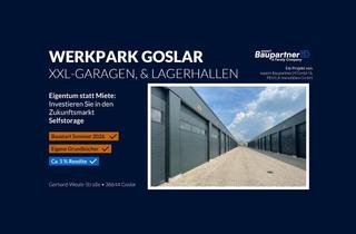 Garagen kaufen in Gerhard-Weule-Straße, 38644 Goslar, Eigentum statt Miete | XXL-Eigentumsgaragen im Werkpark Goslar Vorankündigung - Jetzt reservieren!