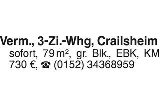 Wohnung mieten in 74564 Crailsheim, 3-Zi.-Whg in Crailsheim