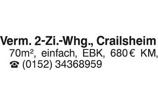 Wohnung mieten in 74564 Crailsheim, 2-Zi.Whg in CR