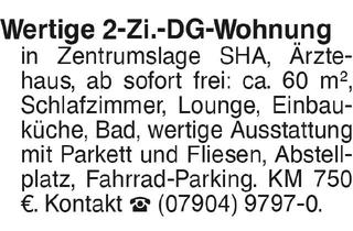 Wohnung mieten in 74523 Schwäbisch Hall, 2-Zimmer-DG-Wohnung