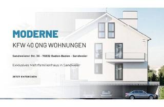 Wohnung kaufen in 76532 Baden-Baden, Baden-Baden - Nachhaltige KFW 40 QNG 2-Zimmer Neubauwohnung in Sandweier