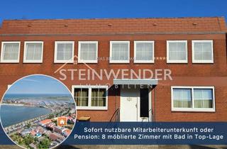 Gewerbeimmobilie mieten in 23774 Heiligenhafen, Sofort nutzbare Mitarbeiterunterkunft oder Pension: 8 möblierte Zimmer mit Bad in Top-Lage
