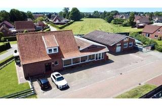 Haus kaufen in 26624 Südbrookmerland, PREISREDUZIERUNG Vielseitiges Anlageobjekt: Wohnen & Gewerbe mit Lager, Büro und Stellplätzen