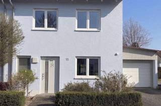 Haus mieten in Böhmerwaldstr. 15, 89415 Lauingen, Charmante Doppelhaushälfte mit äußerst gepflegtem Garten, Einbauküche und Garage in ruhiger Wohnlage