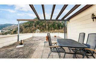 Wohnung kaufen in 75378 Bad Liebenzell, 2 Zimmer in Bad Liebenzell mit großer Dachterrasse, Garage und Weitblick ins Grüne