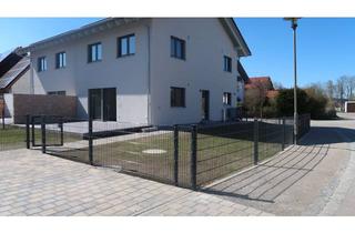 Haus mieten in Straßäcker, 86925 Fuchstal, Doppelhaushälfte Neubau (Holzständerbauweise) KFW 55, 5 ZKB, Wärmepumpe mit Garten