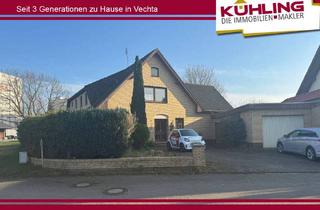 Haus kaufen in 49429 Rechterfeld, Rechterfeld - Bezugsfrei Zweifamilienhaus im Dornröschenschlaf | ca. 250 m² | 948 m² Grundstück