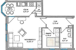 Wohnung kaufen in Westendplatz 37-39, 60435 Preungesheim, Charmante 2-Zimmer-Wohnung im begehrten Frankfurter Westend